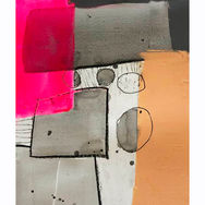 painting, abstract, contemporary art, modern, orange, gray, black, pink, tahis dz, thais dalla zanna, saatchi art, artmajeur, artfinder, etsy, brazilian artist, portugal