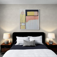painting, abstract, contemporary art, pale colors, modern, blue, yellow, black, pink, tahis dz, thais dalla zanna, saatchi art, artmajeur, artfinder, etsy, brazilian artist, portugal
