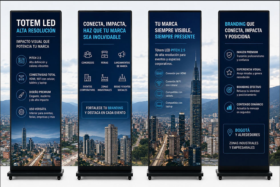 Alquiler de Totem LED PUBLICITARIO en Bogotá