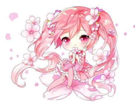 Pink Miku petals