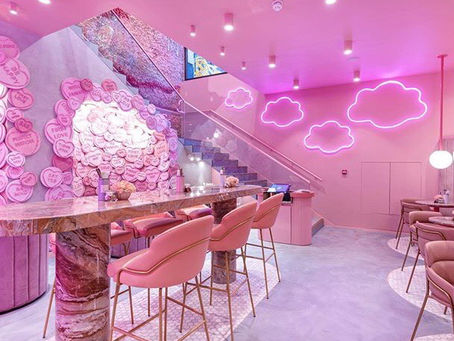Pink aesthetics: Hotel insides
