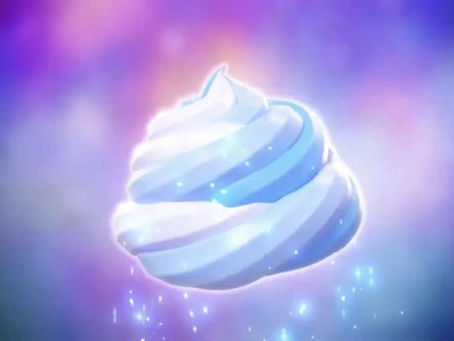 Dollop of cream: Sherbet