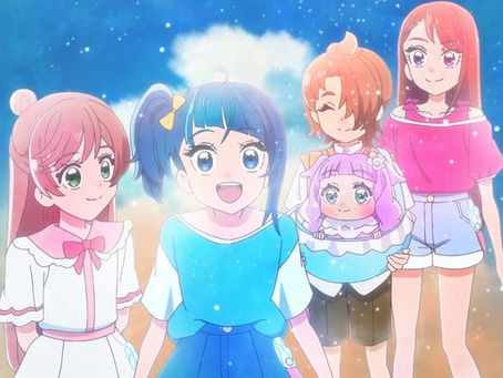 Group in the starry sky