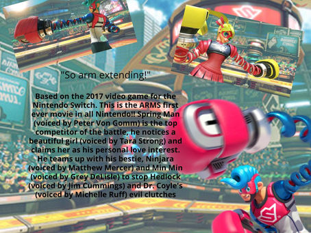The back of the ARMS VHS, DVD, and Laserdisc