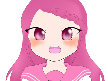 Pink schoolgirl render