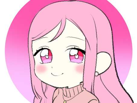 Pink smitten girl (Picrew)