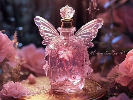 Pink Butterfly Fairy Perfume jar