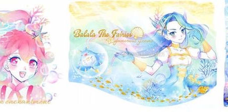 Balala the Fairies: Ocean Magic watercolor mural