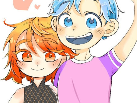 Wade x Ember gijinka (Pixiv)