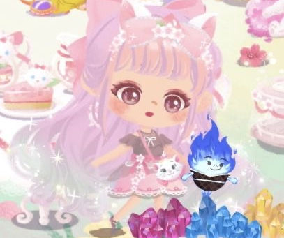 Watching Ember jump on the crystals