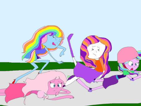 Screenshot redraw: Roller blading crash