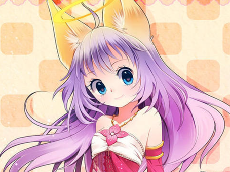 Violet haired fennec girl