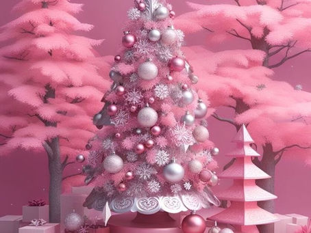 Beautiful pink Christmas tree