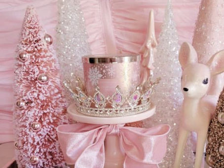 Christmas candle and crystal trees