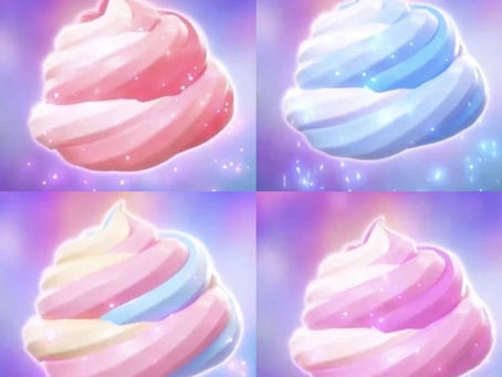 Dollops of cream mural