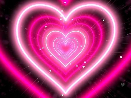 Pink heart tunnel wallpaper