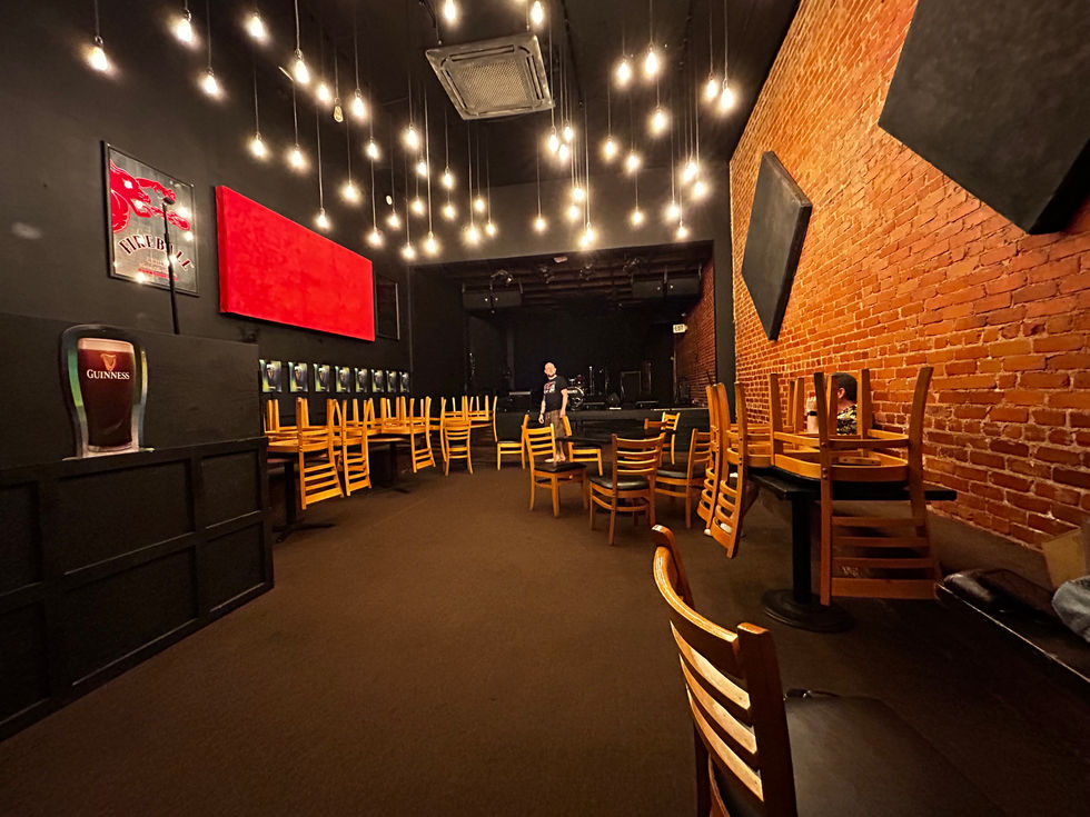 Our performance space at Molly Malone's.