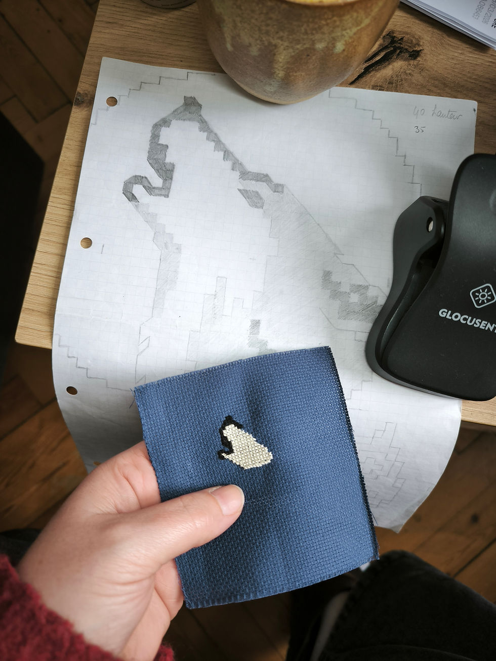 Broche loup en cours