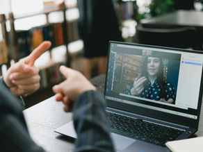 Virtual Assistant during a client interview.