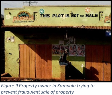  Property owner in Kampala trying to prevent fraudulent sale of property.