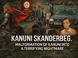Kanuni Skanderbeg.  Malformation of Kanuni into a terrifying nightmare