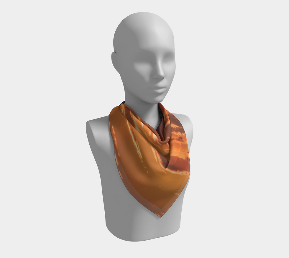 Miniature : Foulard en soie ¨Ciel de feu¨