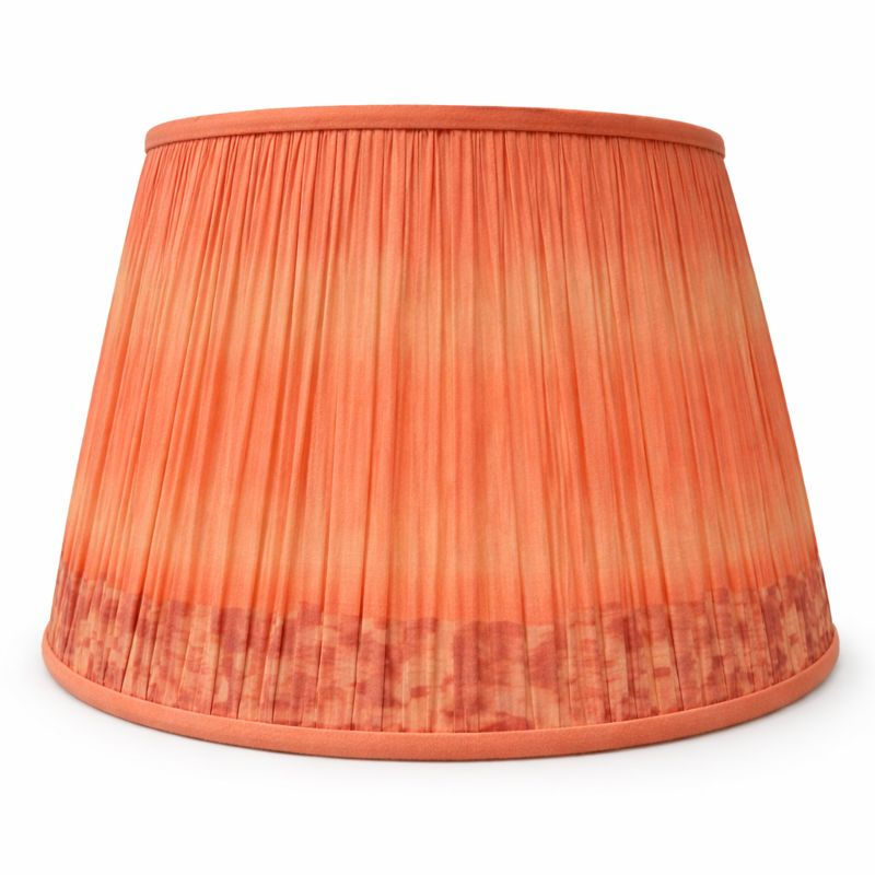 Coral Ikat Shirred Shade