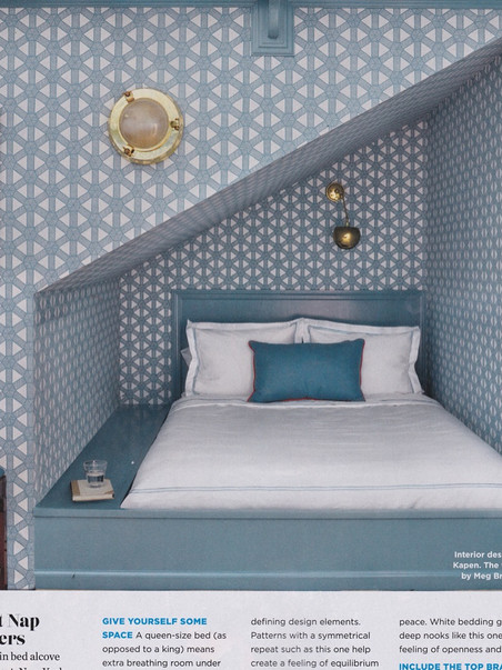 Bedroom with sleeping eave was featured in Coastal Living Magazine