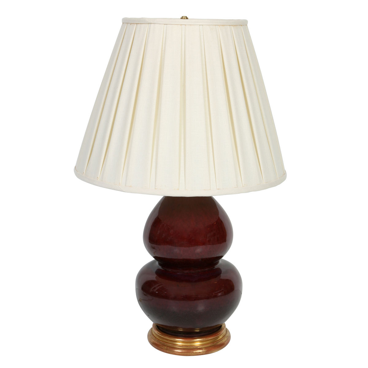 Brown Ceramic Double Gourd Lamp