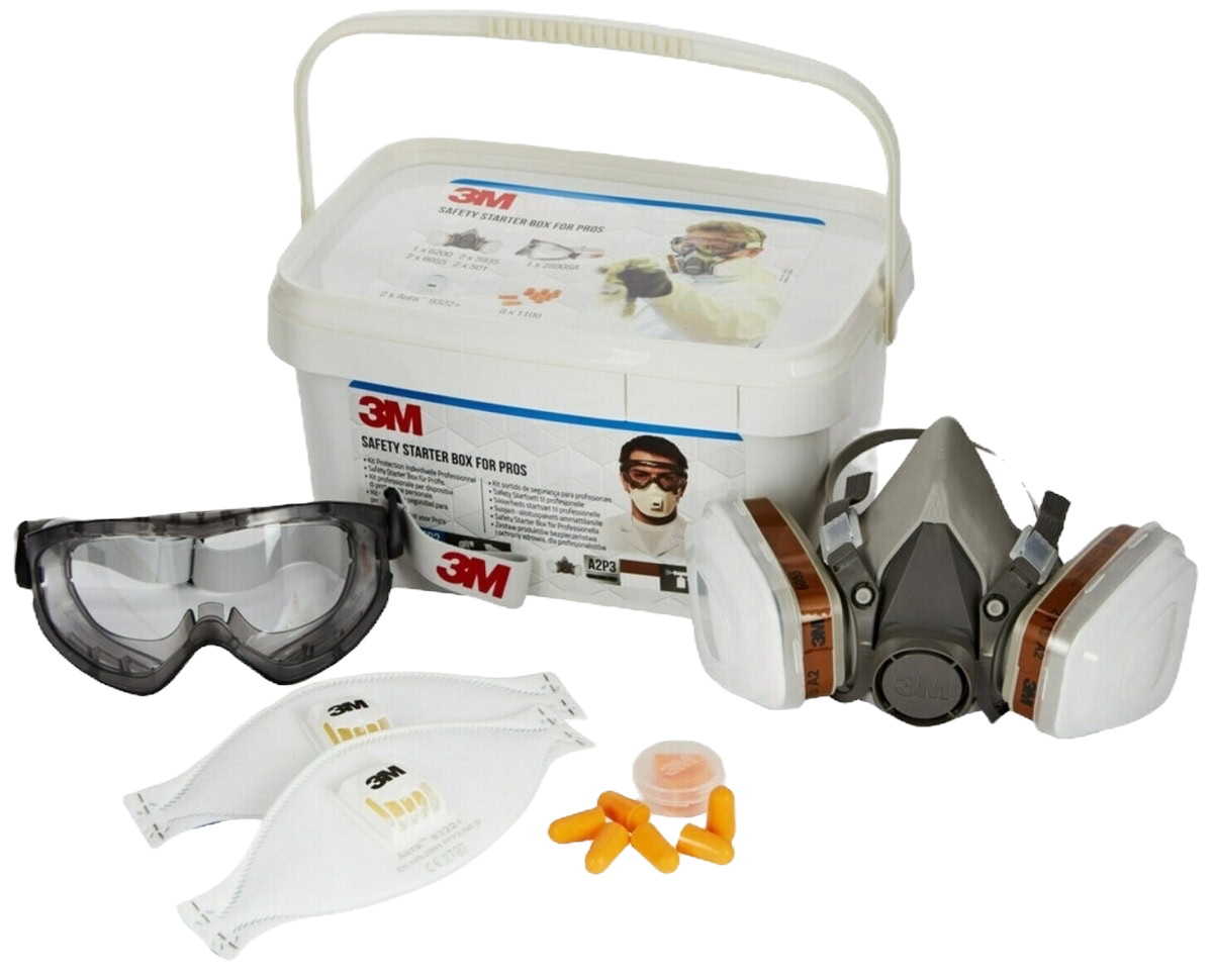 Kit de masque de protection, lunettes 3m, masque 6000 starter kit