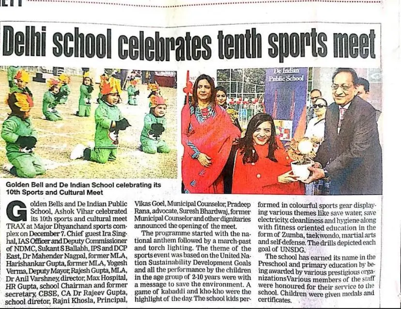 Delhi School CElebrates tenth Sports meet