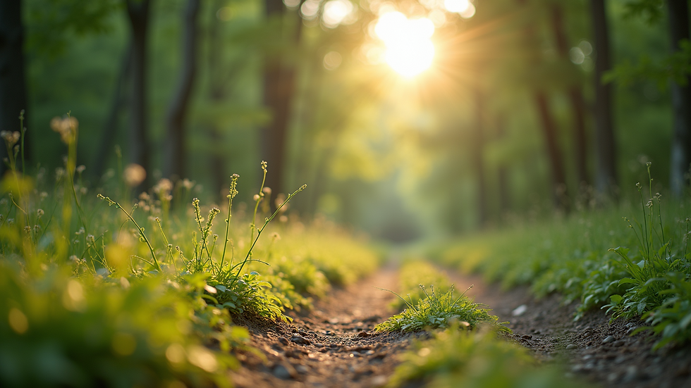 Eye-level view of a serene nature setting ideal for relaxation