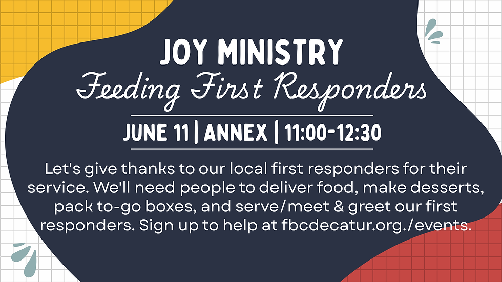 JOY Ministry Feeding First Responders