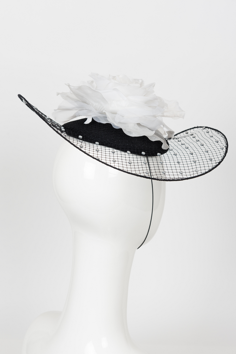 Thumbnail: Amelia - White Rose Headpiece 