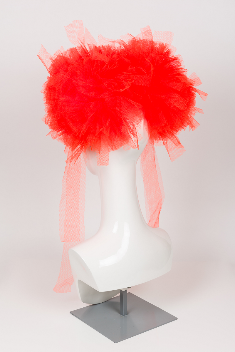 Thumbnail: Priscilla - Tulle Pompom Headpiece