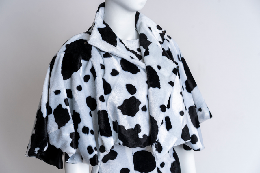 Thumbnail: Dalmatian Dress with High Neck Caplet 