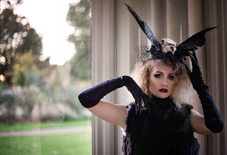 Thumbnail: Fallen Dreams - Deer Skull and Crow Wing Headpiece