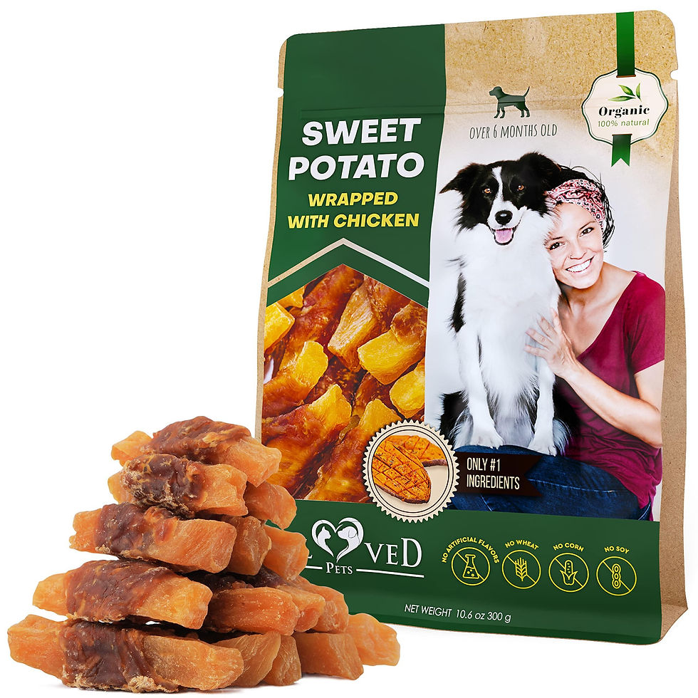 Thumbnail: Dog Sweet Potato Wrapped with Chicken Pet Natural Chew Treats Grain Free Snacks