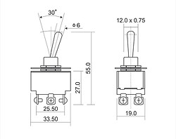 Toggle Switch Drawing