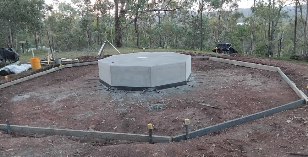 Concrete Pour for Buddhist Stupa Brisbane Dhammagiri