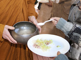 Every Day Alms Offering, Blessing & Dhamma Discussion