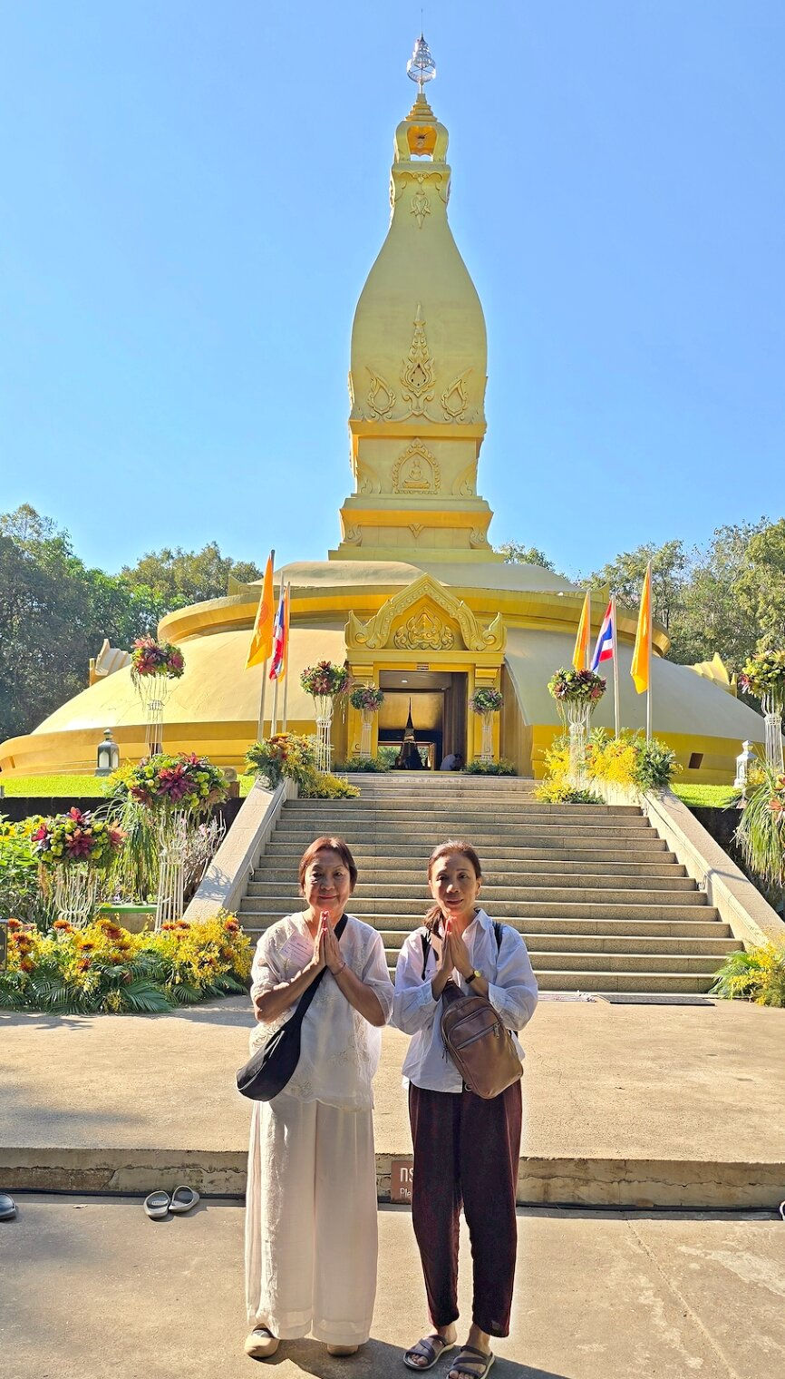 Ajahn Chah's Memorial Stupa Chedi at Wat Nong Pah Pong