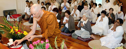 Venerable Dhammasiha Bhikkhu Puja Buddhist Precepts Ceremony Ritual Chanting Pali Triple Refuge Buddha Dhamma Sangha