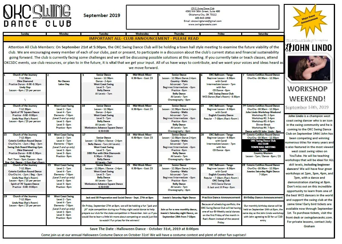 The Oklahoma City Swing Dance Club About Us