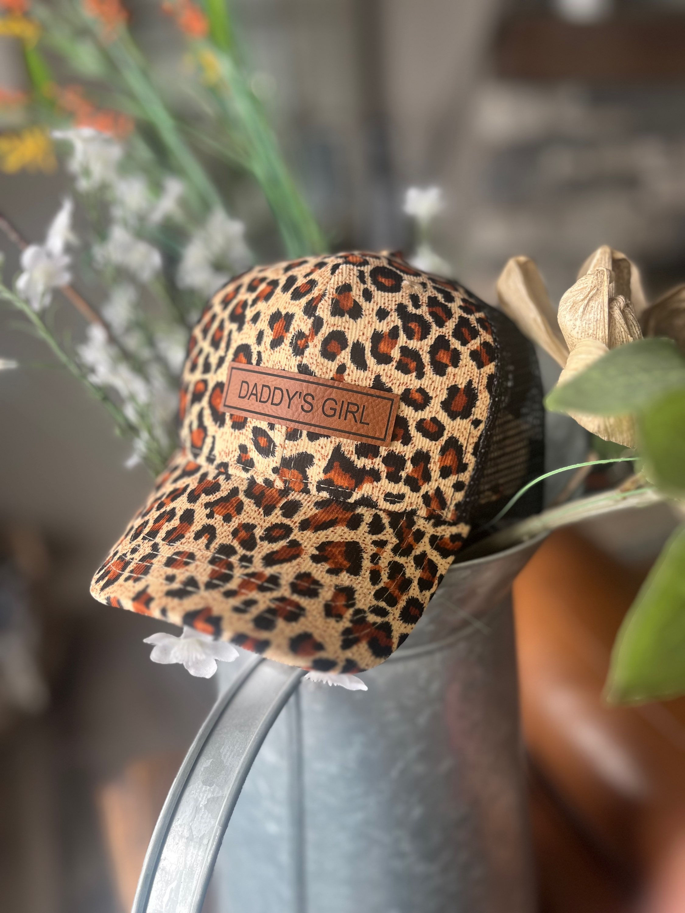 Youth Leopard Curved Brim