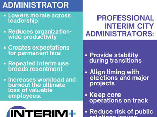 Perks of a professional interim city administrator