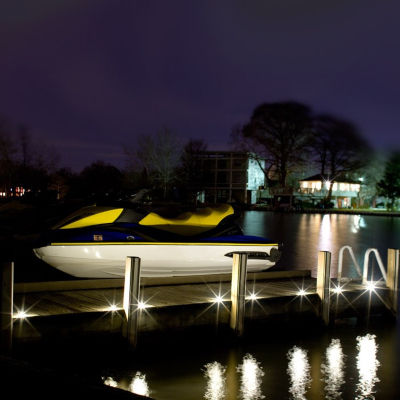 Outdoor lighting system brightening your dock at night