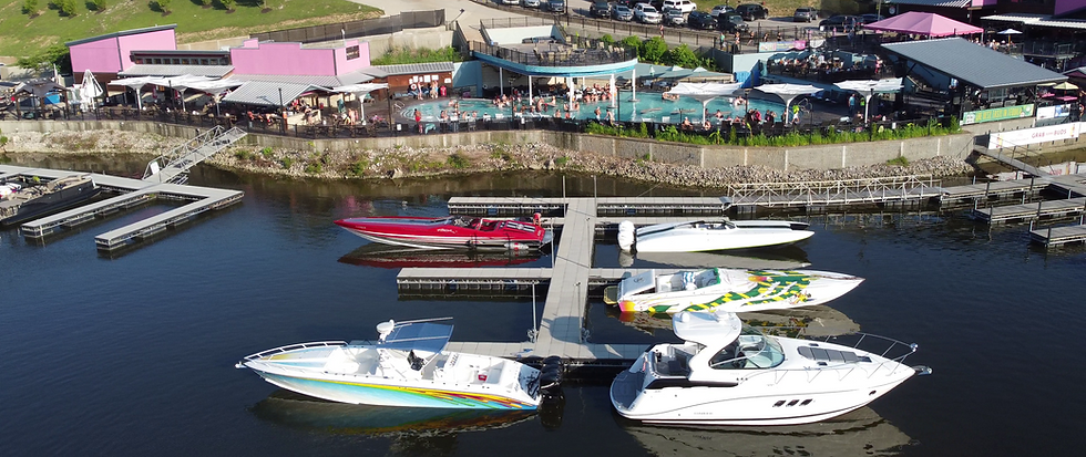 Drone picture of Back Water Jacks in Osage Beach
