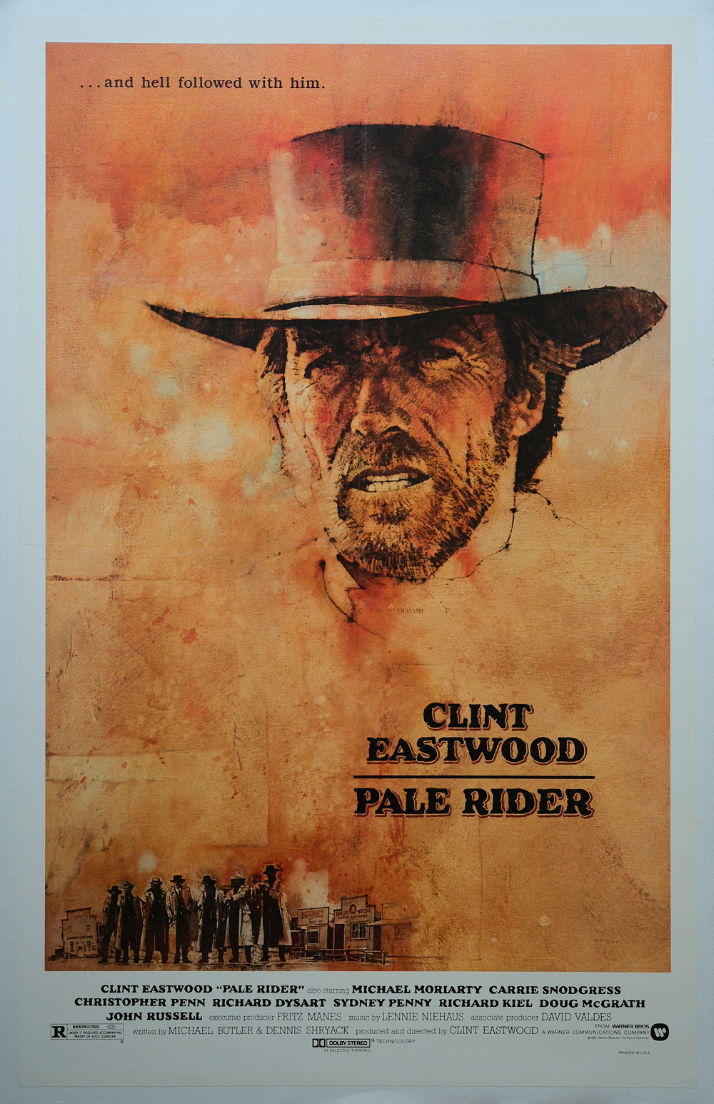 Pale Rider 1985 Clint Eastwood western movie poster