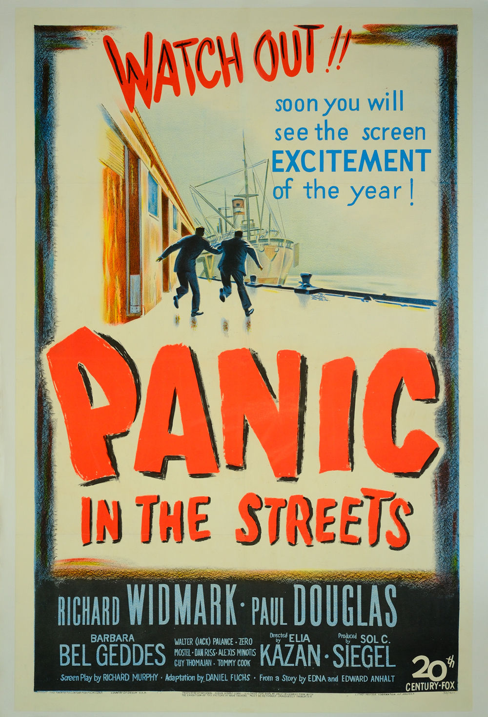 Panic in the Streets 1950 film noir classic poster